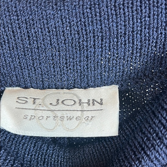 Elegant Navy Wide Leg Pants - Picture 2 of 10